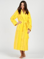 Женский махровый халат 705 желтый