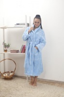 Женский халат из велсофта № 800 голубой