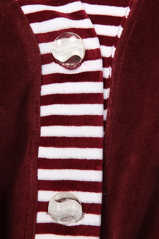 Женский велюровый халат (387 бордо)