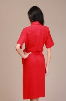 Женский халат из облегченной махры (340 красный)