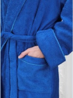 Мужской махровый халат с капюшоном - Морской бриз(№901)