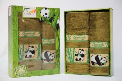 Комплект бамбуковых полотенец PANDA в подарочной коробке(6 цветов)