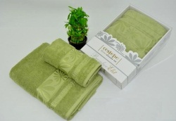 Прекрасный комплект из бамбуковых полотенец Bamboo Elit(8 цветов). Подарочная коробка.

